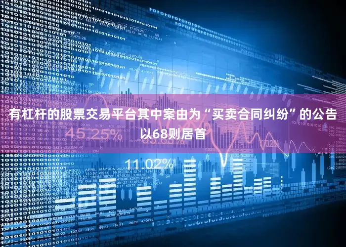 有杠杆的股票交易平台其中案由为“买卖合同纠纷”的公告以68则居首